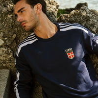 Adidas Como Crest Felpa Girocollo Blu Navy