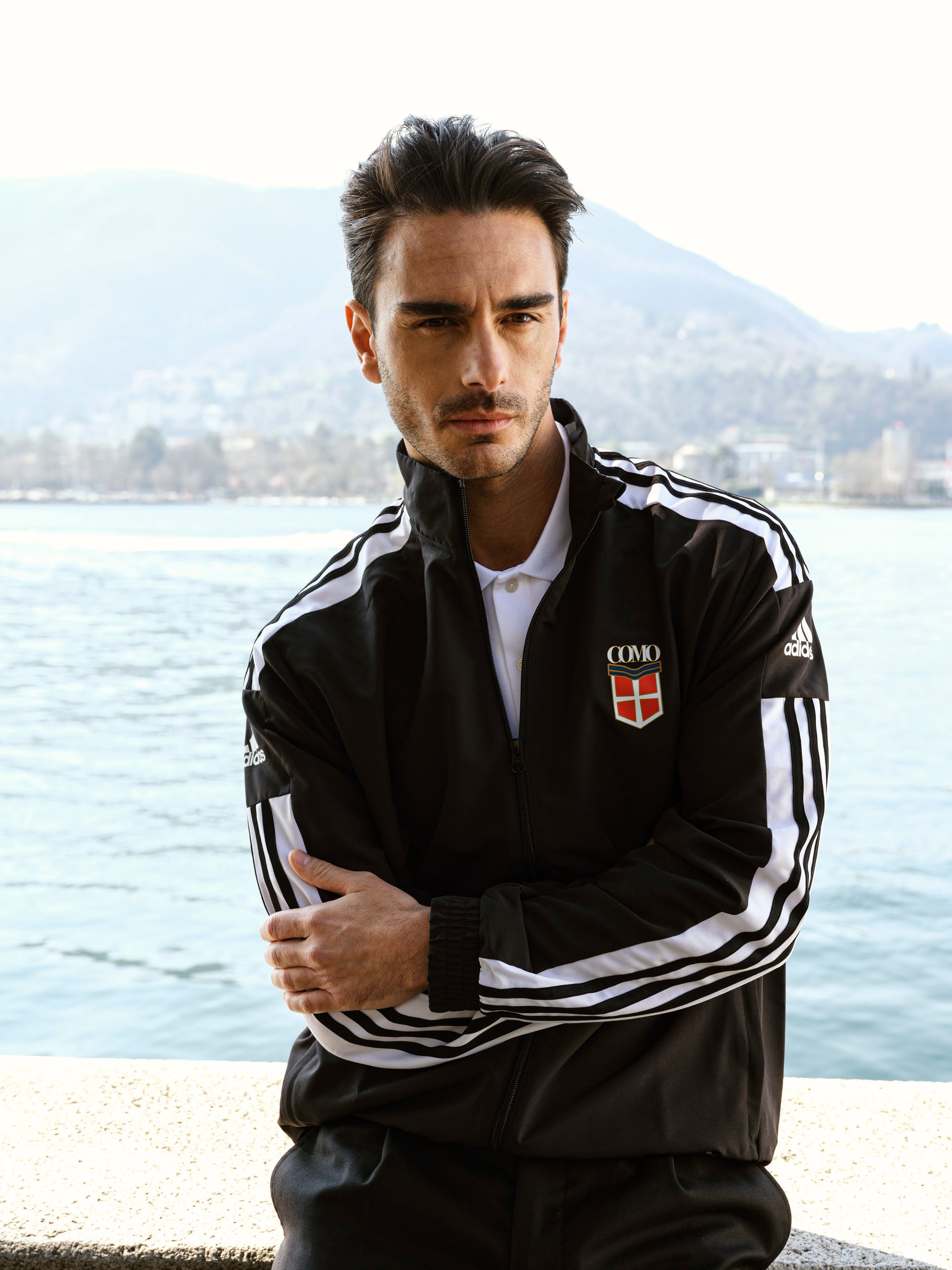 Adidas Como Crest Giacca Tecnica Nera