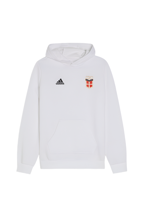 Adidas Como Crest Felpa Con Cappuccio  Bianca Bambino