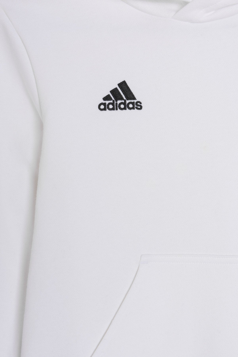 Adidas Como Crest Felpa Con Cappuccio  Bianca Bambino
