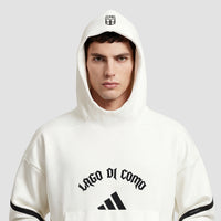 Adidas Como Crest Felpa Con Cappuccio Lago Di Como Bianca